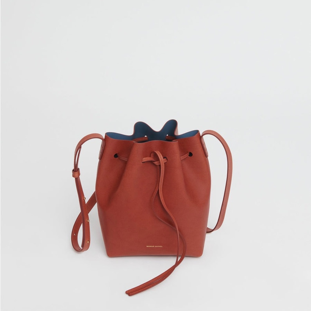 Mansur Gavriel Mini Vegetable-Tanned Leather Bucket Bag